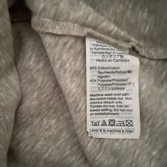 J. Crew Crewcuts Kids' long-sleeve glitter unicorn T-shirt gray Sz 8 sparkle - Picture 4 of 4